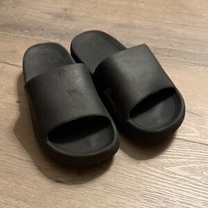 Black Slide Sandals